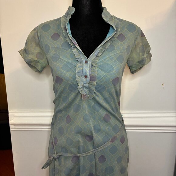 Weston Wear Dresses & Skirts - Weston Wear Short Sleeve Summer Dress, Size Medium, Shades of Blue and Green
